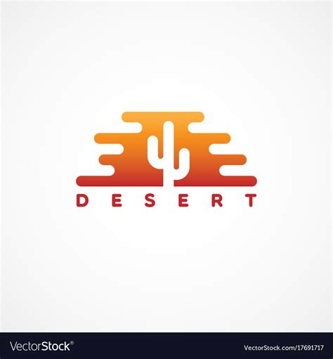 Desert logo Royalty Free Vector Image - VectorStock