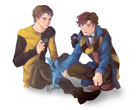 Newt & Cedric (Fantastic Beasts) Harry Potter Fan Art, Harry Potter ...