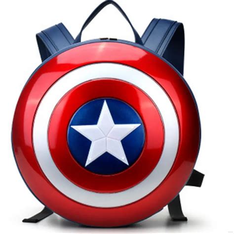 2018 Fashion Women Backpack Avengers Captain America Shield Bags School ...