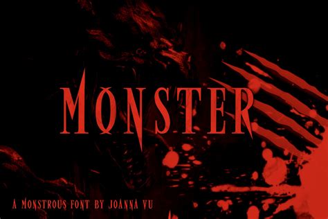 Monster Font | JoannaVu | FontSpace