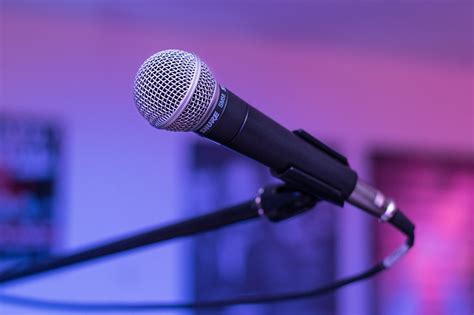 HD wallpaper: black corded microphone, shure sm58, music, stage ...