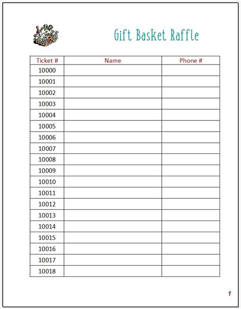 Printable Raffle Sheet Template 1 100 - vrogue.co