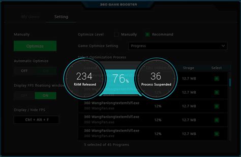 360 Game Booster optimizes your PC for the best gaming experience