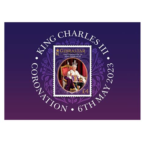 Gibraltar Stamp, 2023 King Charles III Coronation - GIB2305S | Houseofstamp.com | Thai Stamps ...