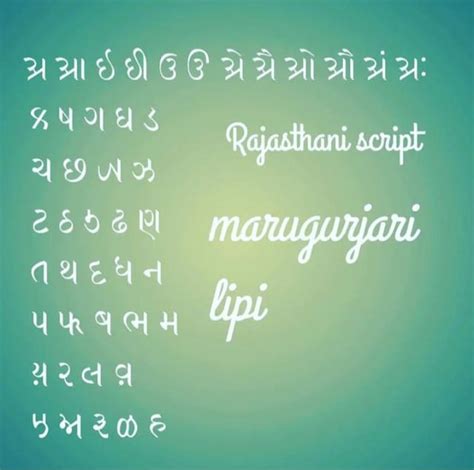 Rajasthani script : r/Rajasthan