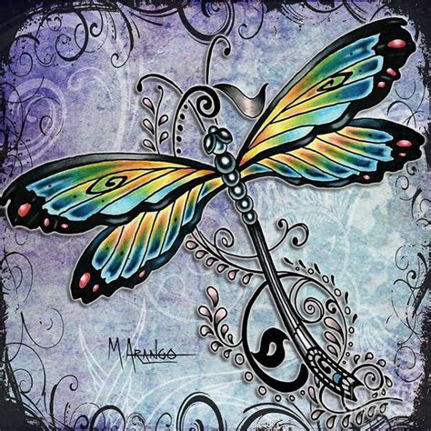 Blue Dragonfly Art Print by Maria Arango | Dragonfly painting ...