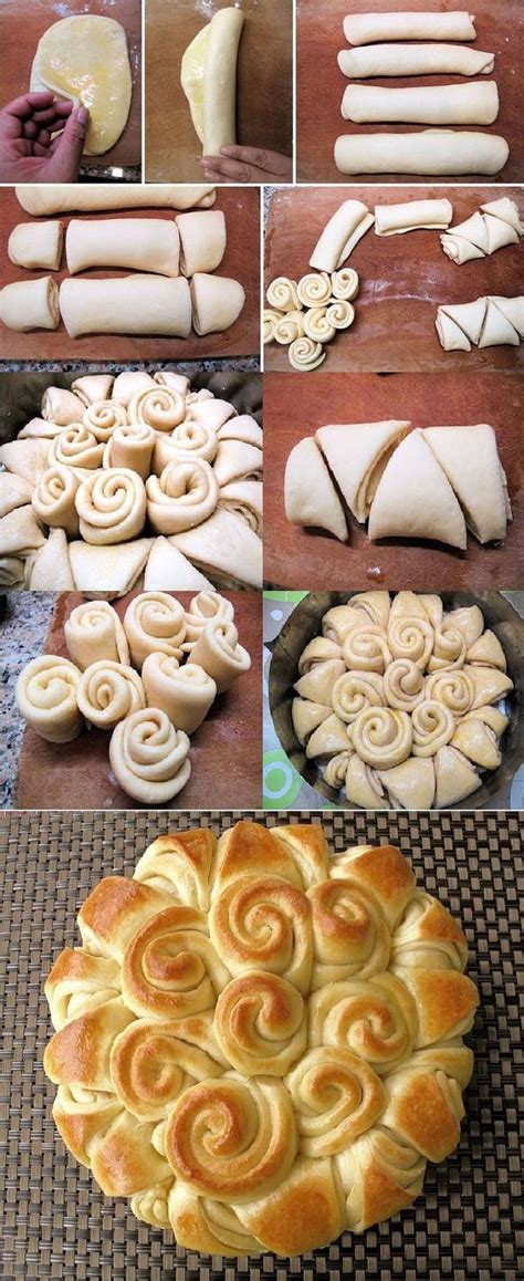 Fancy Bread Roll Shapes Quick Video Instructions | Gâteaux et desserts ...