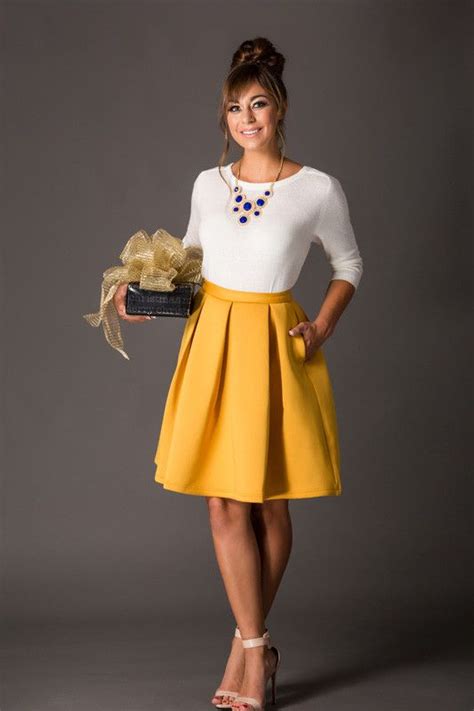 Jillian Mustard Scuba Flare Skirt - Morning Lavender | Fashion, Style ...