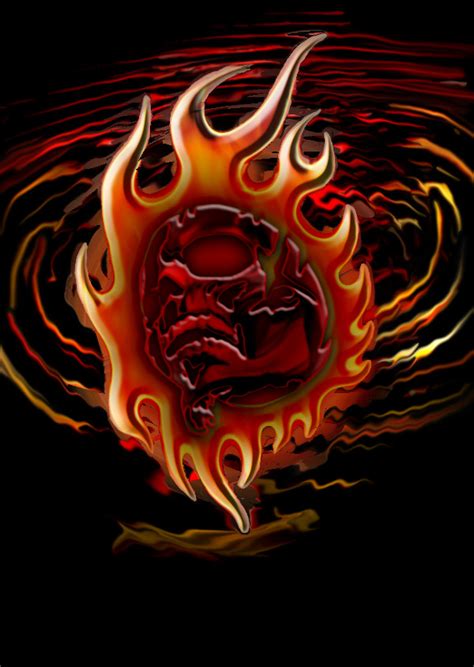 Burning Skull by Dezertrat0010 on DeviantArt