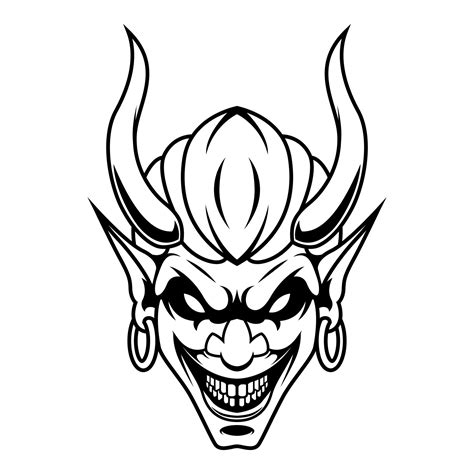 Devil Vector. Black And White Devil Man Logo Design Vector Mascot template 20539662 Vector Art ...