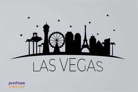 Las Vegas Skyline Silhouette Vector at Vectorified.com | Collection of Las Vegas Skyline ...