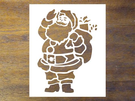 Santa Claus Stencil Reusable Color Draw & Paint Stencil - Etsy