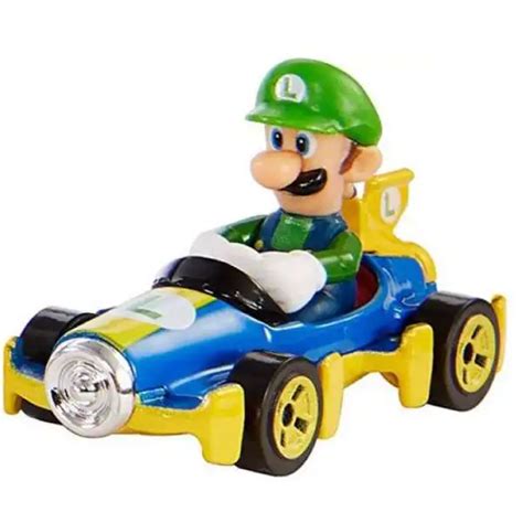 Hot Wheels Mario Kart Luigi 164 Diecast Car Standard Kart Mattel Toys ...