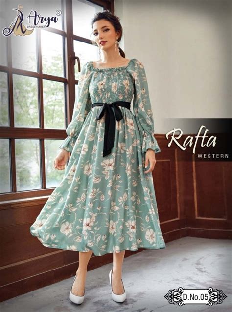 Beautiful Poli Rayon Western Dress | Latest Kurti Designs