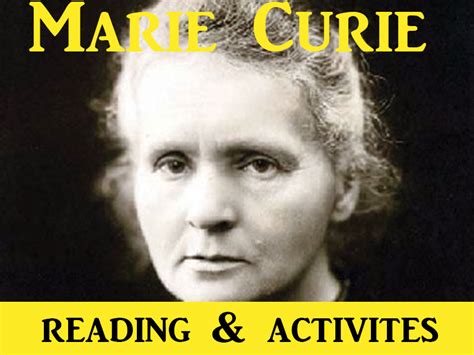 Marie Curie - a reading activity for French learners | Teaching Resources