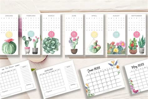 Fun (& Free) Printable Calendars 2022 to 2023 | Packed for Life