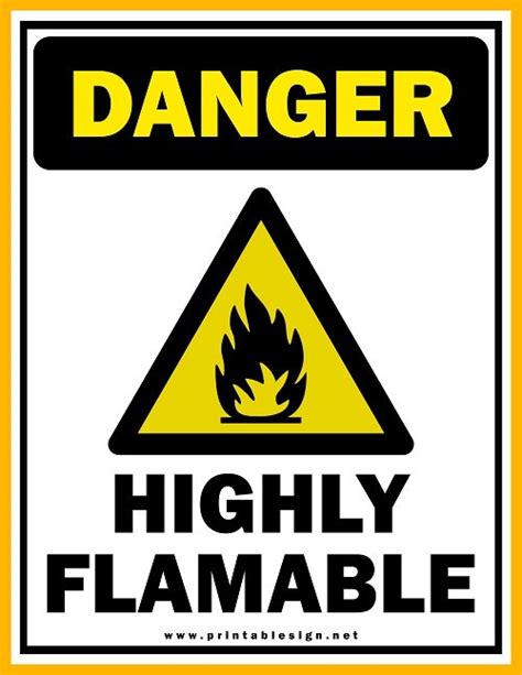 Danger Highly Flammable Sign | FREE Download