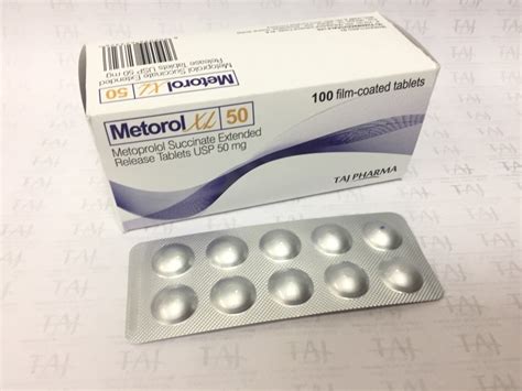 METOPROLOL SUCCINATE EXTENDED RELEASE TABLETS USP 50 MG(METOROL XL 50) TABLETS USP-Taj - Pharma ...