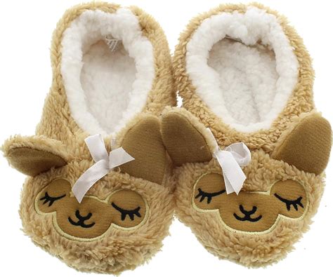 Amazon.com | Novelty Kids Slippers for Girls Cute Animal Slippers Funny, Fuzzy Slipper Socks ...