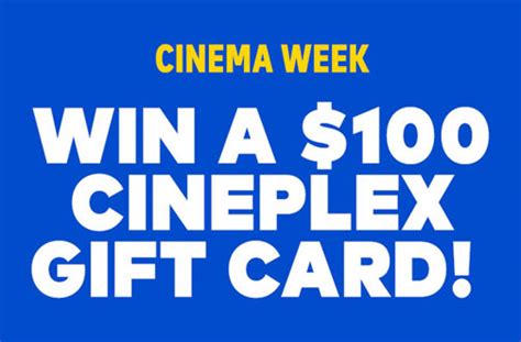 Cineplex Contest | Win 1 of 5 $100 Gift Cards — Deals from SaveaLoonie!