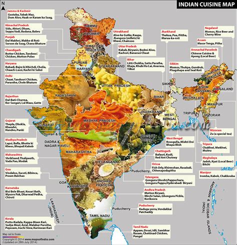 The Culinary Regions of Indian Food - Monday Map