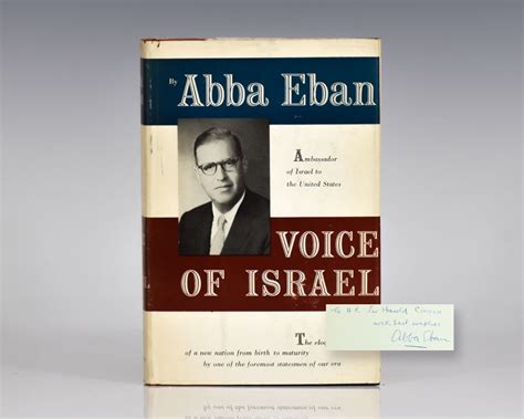 Voice of Israel Abba Eban First Edition Signed