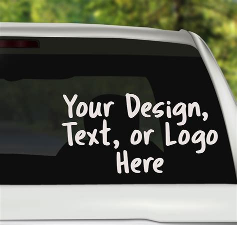 Custom Decal Custom Window Decal Personalized Car Decal | Etsy