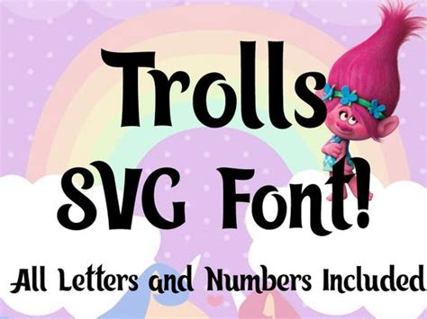 Trolls Alphabet SVG Trolls Font SVG Trolls Complete