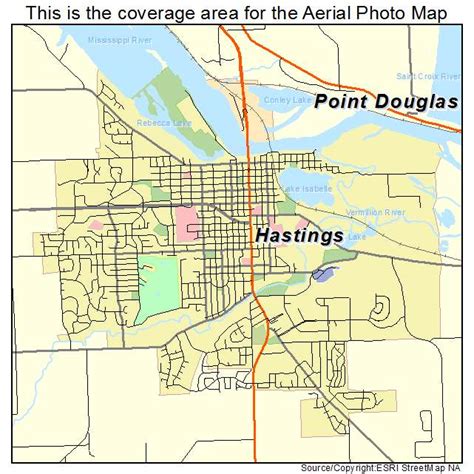 Aerial Photography Map of Hastings, MN Minnesota