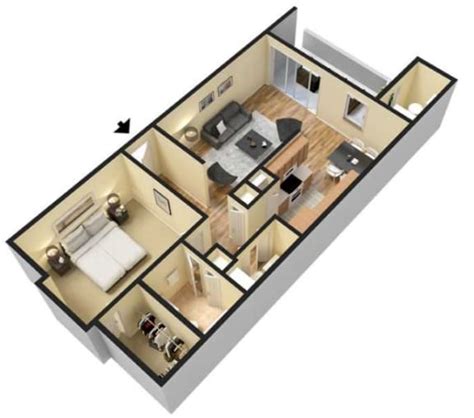 Floor Plans of Cloisters and Foxfire Apartments in High Point, NC