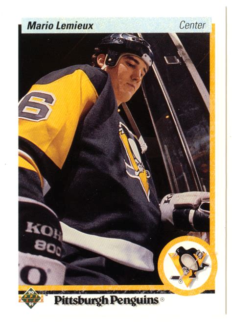 Mario Lemieux # 144 - 1990-91 Upper Deck Hockey | Mario lemieux, Hockey cards, Hockey