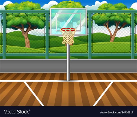 Cartoon Basketball Court