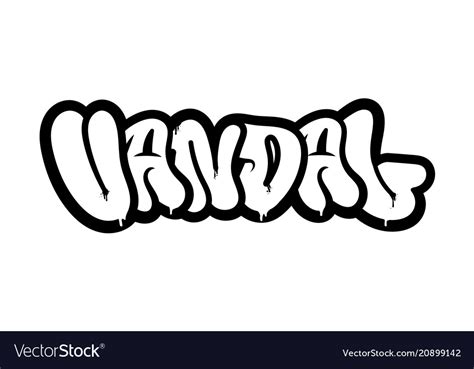 Vandal graffiti Royalty Free Vector Image - VectorStock