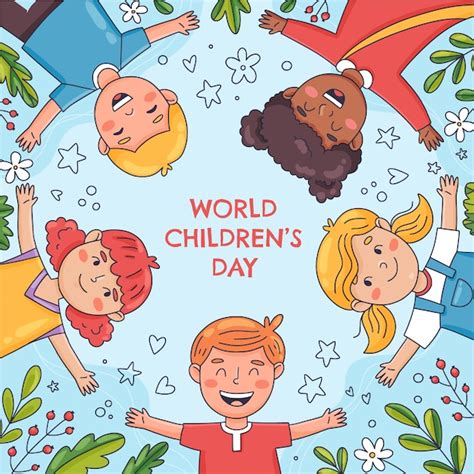 Free Vector | Hand drawn world children's day illustration