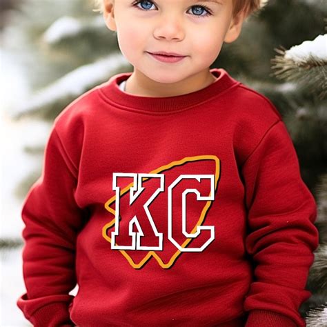 Kansas City Chiefs Youth Crewneck Sweatshirt, Kids Chiefs Gameday Shirt ...