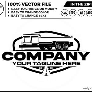 Silhouette Dump Trailer Logo Bumper Pull Dump Trailer Logo Dump Trailer Logo Trailer Towing Logo ...