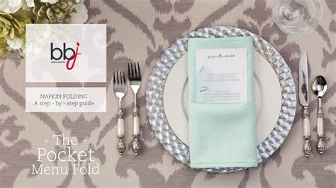 Step-by-Step Pocket Menu Napkin Folding Guide - YouTube