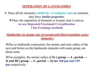 Lanthanide contraction | PPT