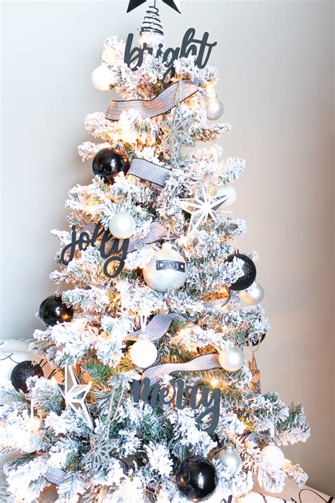 Black and White Christmas Tree | Domestically Creative