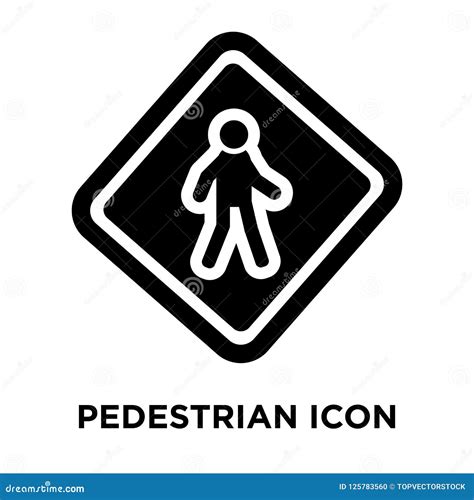 Pedestrian Icon Vector Isolated on White Background, Logo Concept of Pedestrian Sign on ...