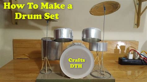 How to Make a Mini Drum Set with simple aluminum cans | You Can Do It ...