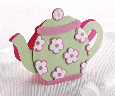 Free teapot card template | Tarjetas con forma, Tarjetas de cumpleaños para imprimir, Manualidades