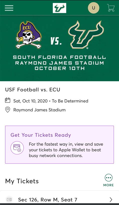 USF Mobile Tickets — Raymond James Stadium