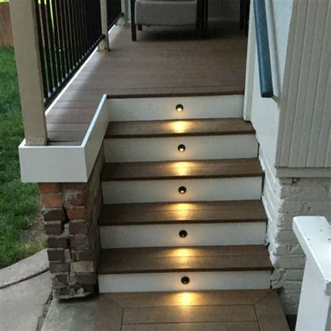 Recessed LED Riser Light with Shade by Deckorators - DecksDirect | Deck step lights, Deck stair ...