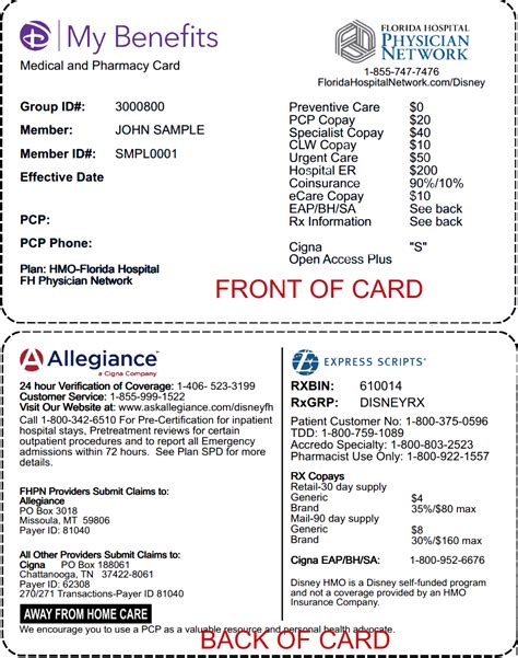 Download Id Card - Cigna Allegiance Insurance Card PNG Image with No Background - PNGkey.com