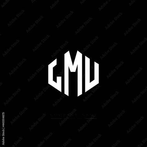 LMU letter logo design with polygon shape. LMU polygon logo monogram. LMU cube logo design. LMU ...