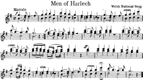 Men of Harlech | Free Violin Sheet Music