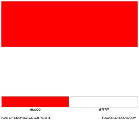 Indonesia flag color codes