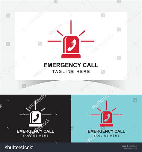 Emergency Call Logo Design Template Emergency Stock Vector (Royalty ...