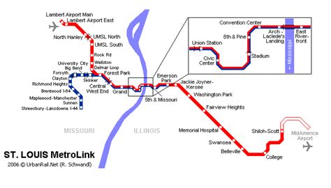 St. Louis Subway Map - TravelsFinders.Com